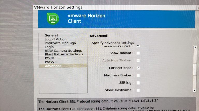 vmware horizon client black screen then disconnect