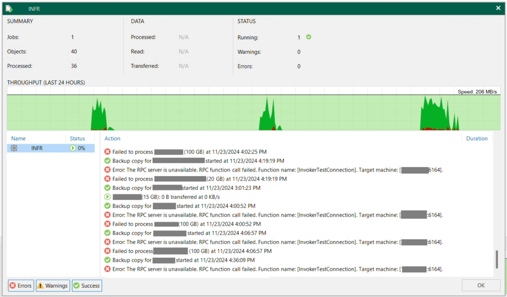 Veeam Backup Copy Job Failing due to Veeam WAN Accelerator Service failing